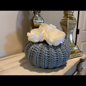 Handmade Blue Pumpkin Decor
